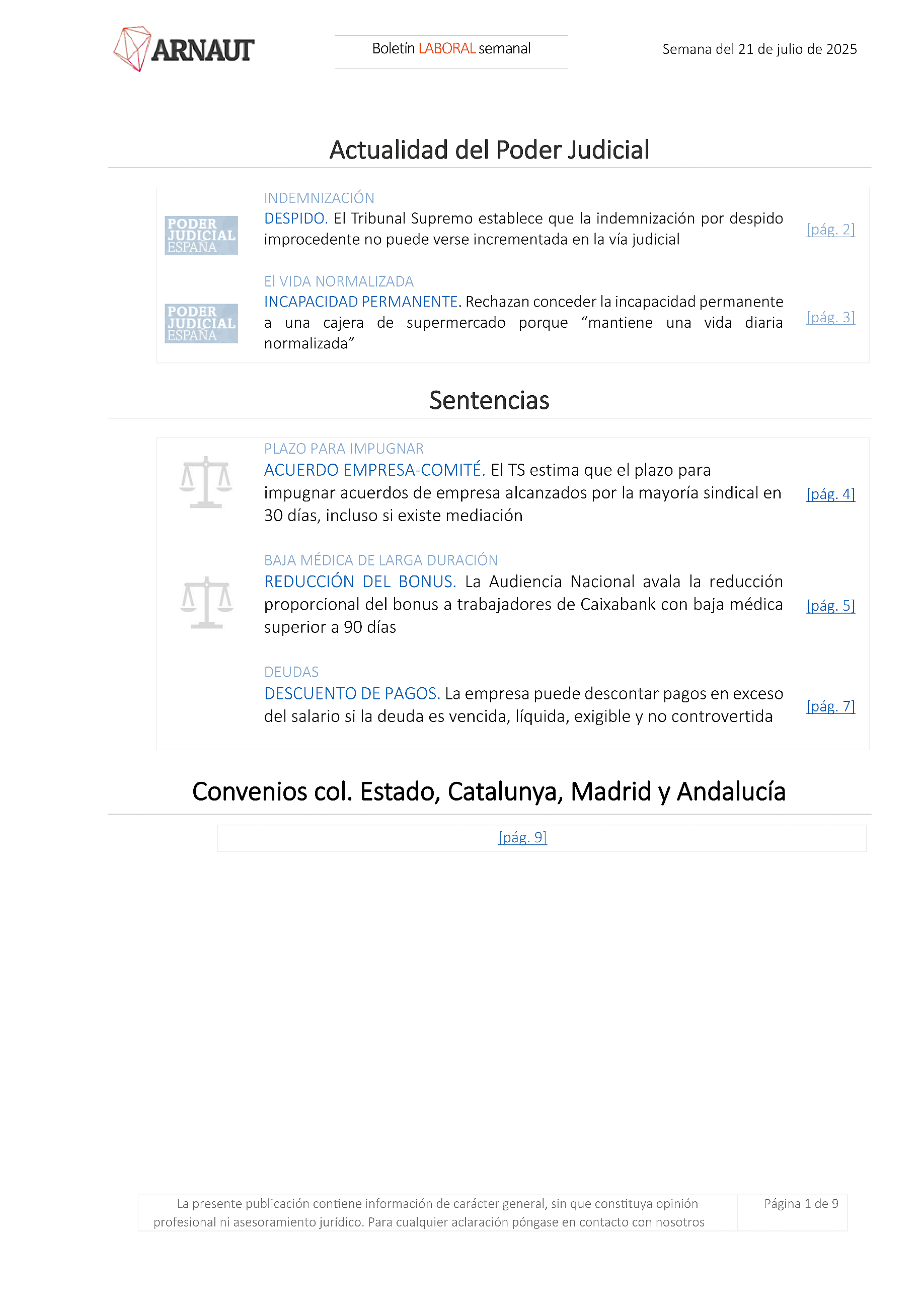 Boletín Laboral 25/07/2025