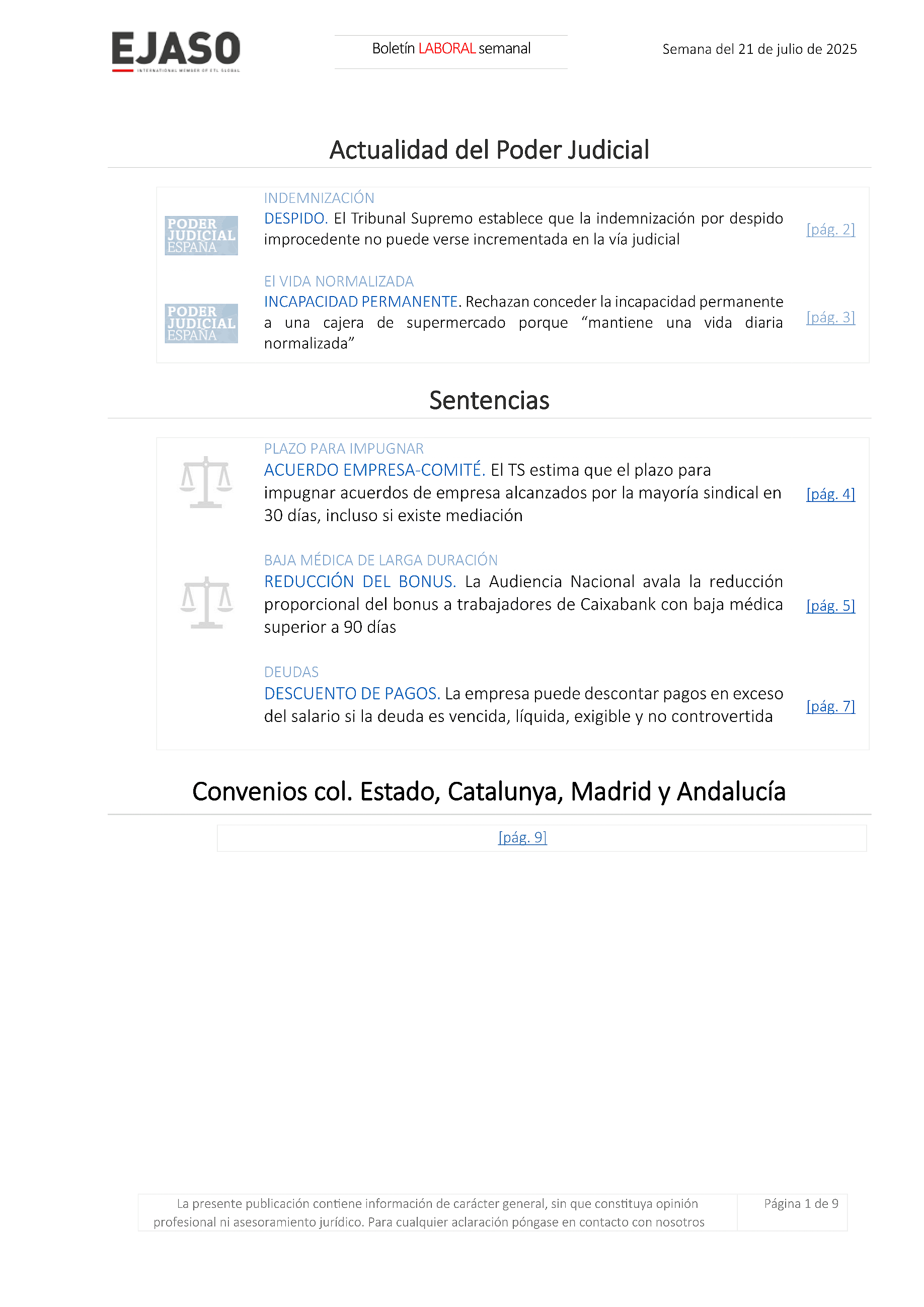Boletín Laboral 25/07/2025
