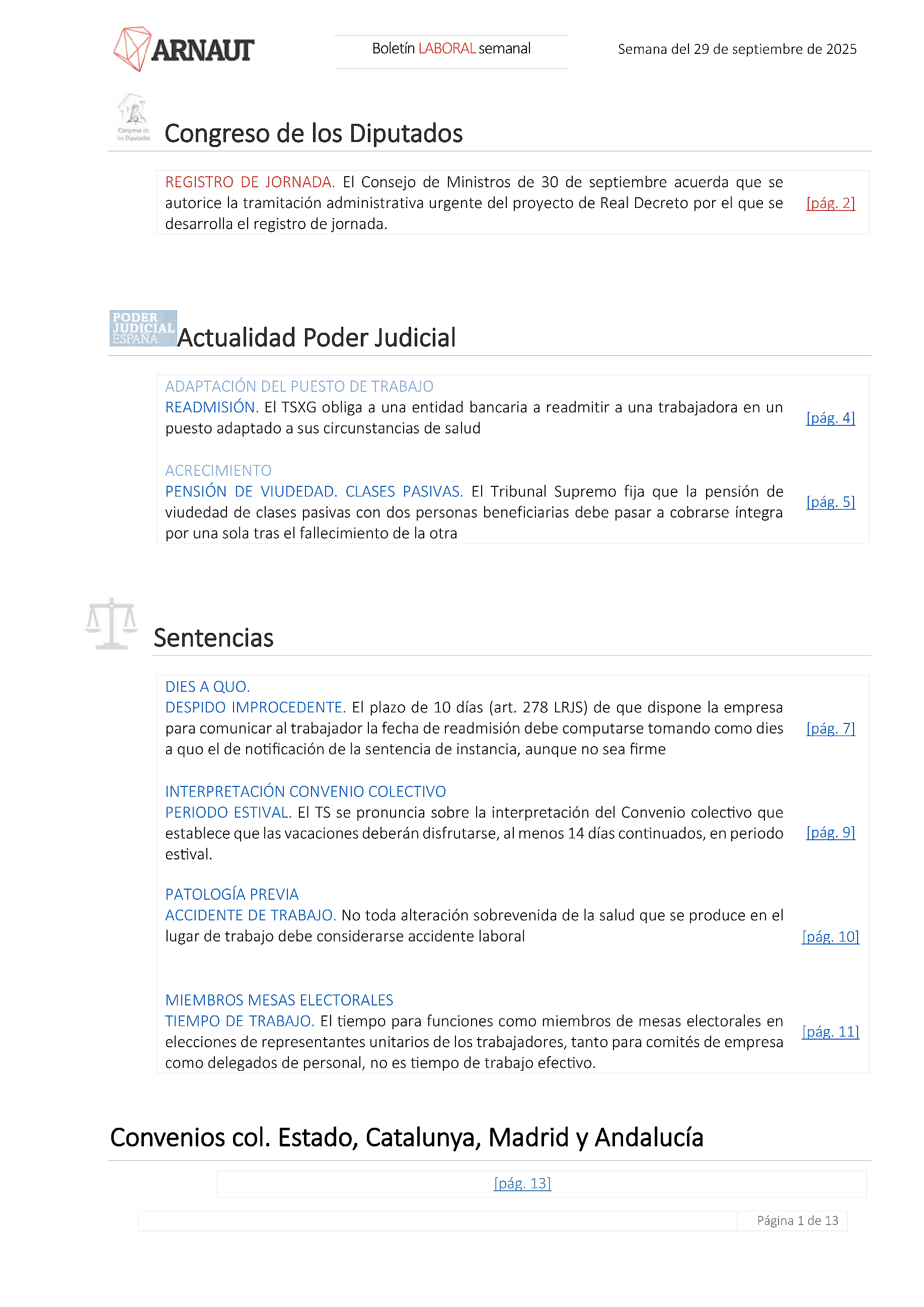 Boletín Laboral 03/10/2025