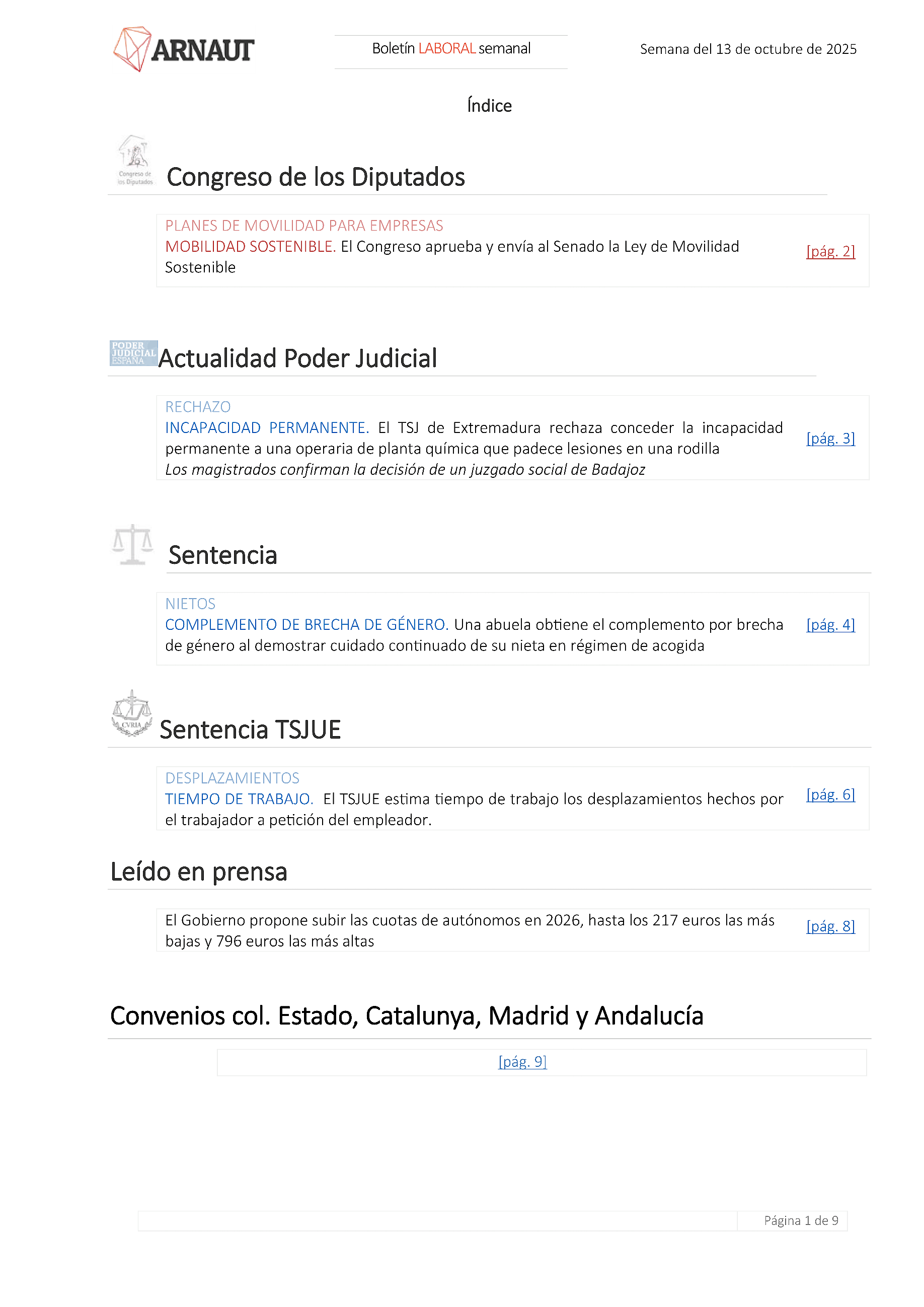 Boletín Laboral 17/10/2025